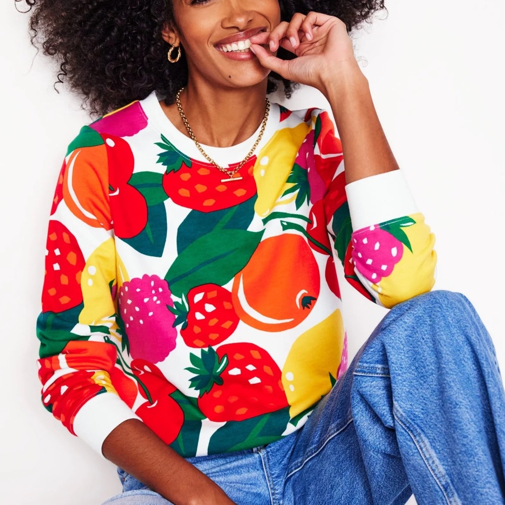 Boden fruit pattern crew XL